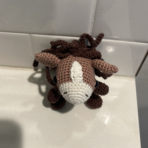 Handcrafted Small Horse Crochet Amigurumi Toy Figure Farm Decor - Picture 5 of 11